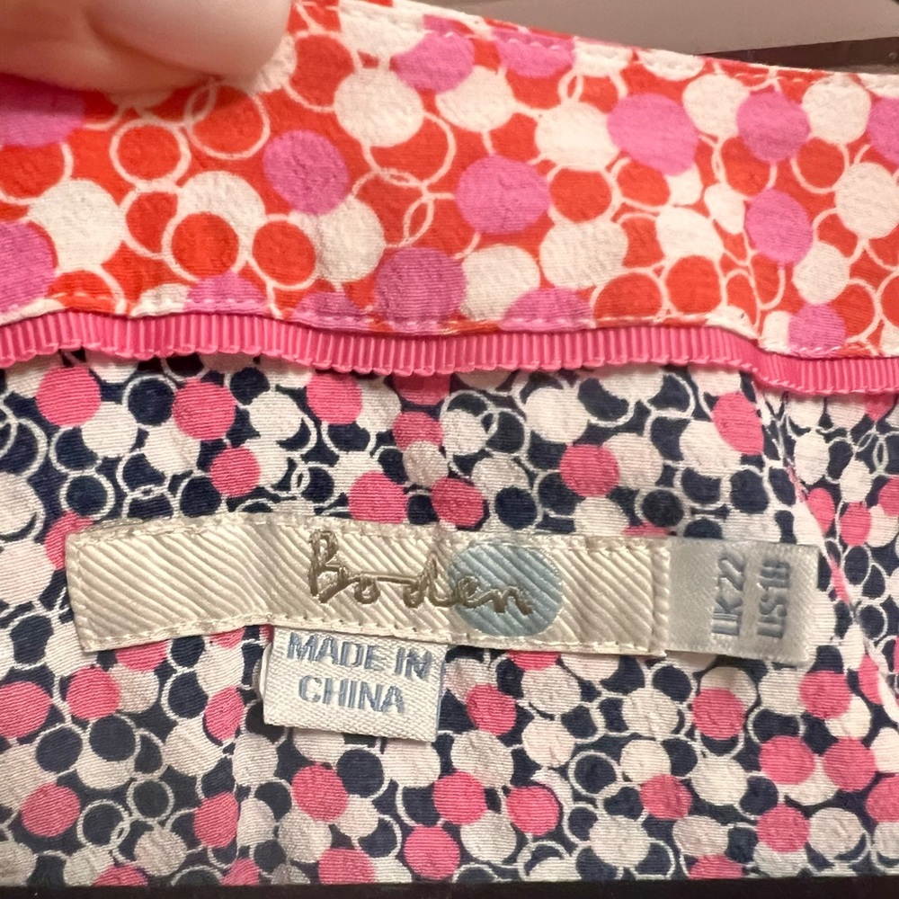 Boden Size 18 Mollie top in “Melon Crush Bloomsbury Spot” Print - Picture 7 of 14